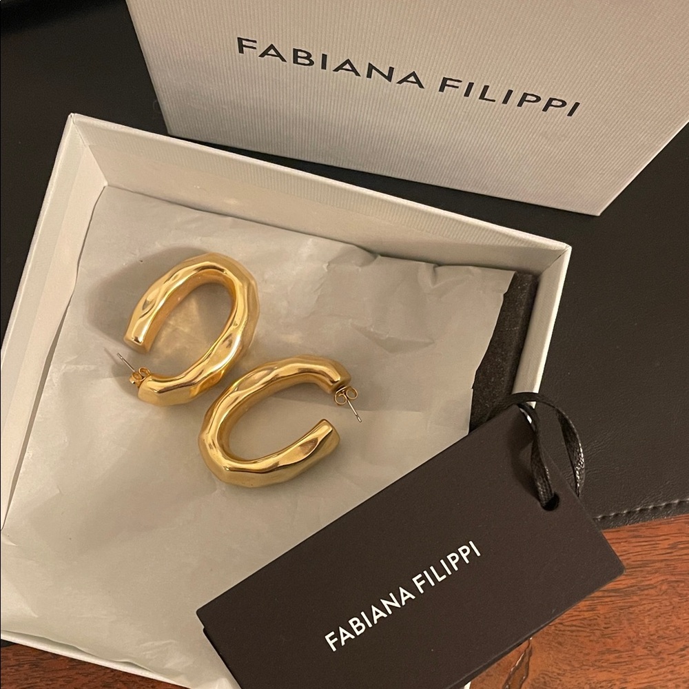 Fabiana Filippi Gold Textured Earrings